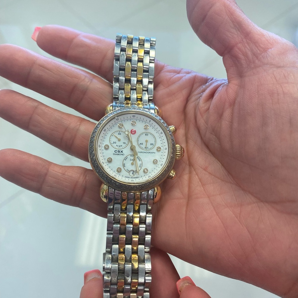 Michelle watch two tone with diamonds